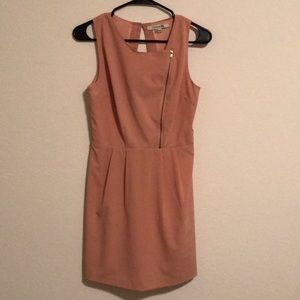FOREVER21 Mauve Mini Dress w/ Front Zipper Detail